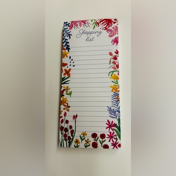 New Long Notepad “Shopping List” Floral Design all around Border made in Vietnam - Picture 8 of 8